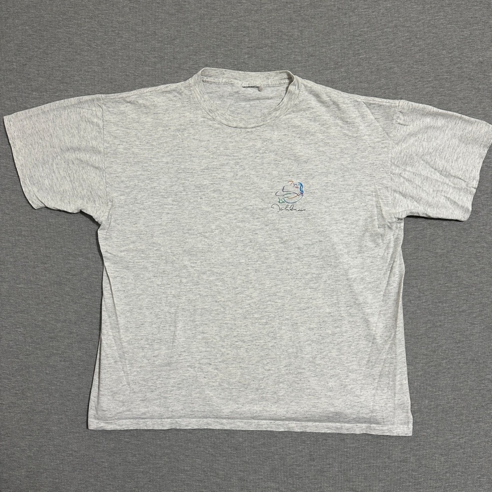 Vintage John Lennon Bag One Arts Graphic T-Shirt Single Stitch 90s Gray Mens XL